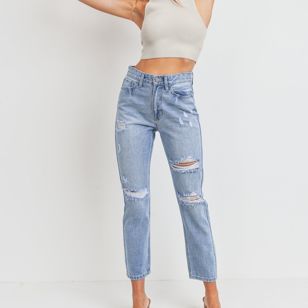 JBD Naya Distressed Mom Jean